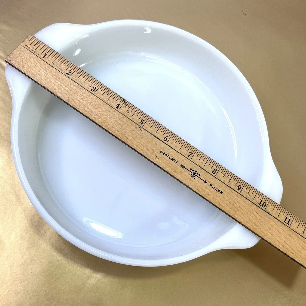 Vintage Anchor Hocking Fire King Harvest Vegetable 9 Inch Casserole NOS USA